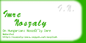 imre noszaly business card